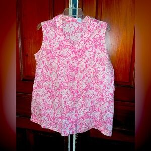 In Due Time Maternity Pink Floral Top. Size Large